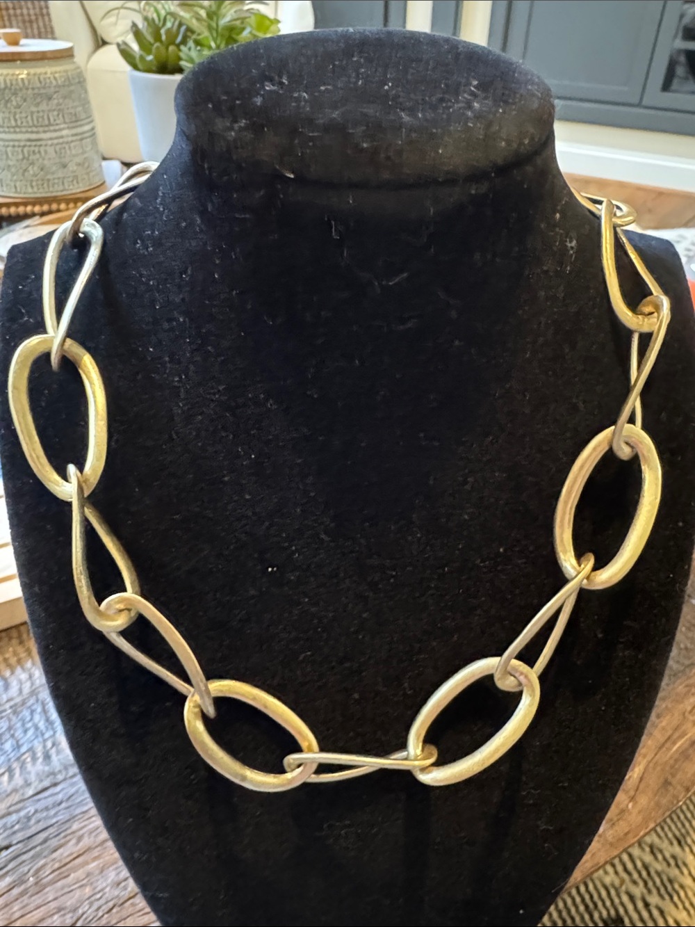 Vintage Kenneth Cole Gold-Link Statement Necklace - Women's Jewelry